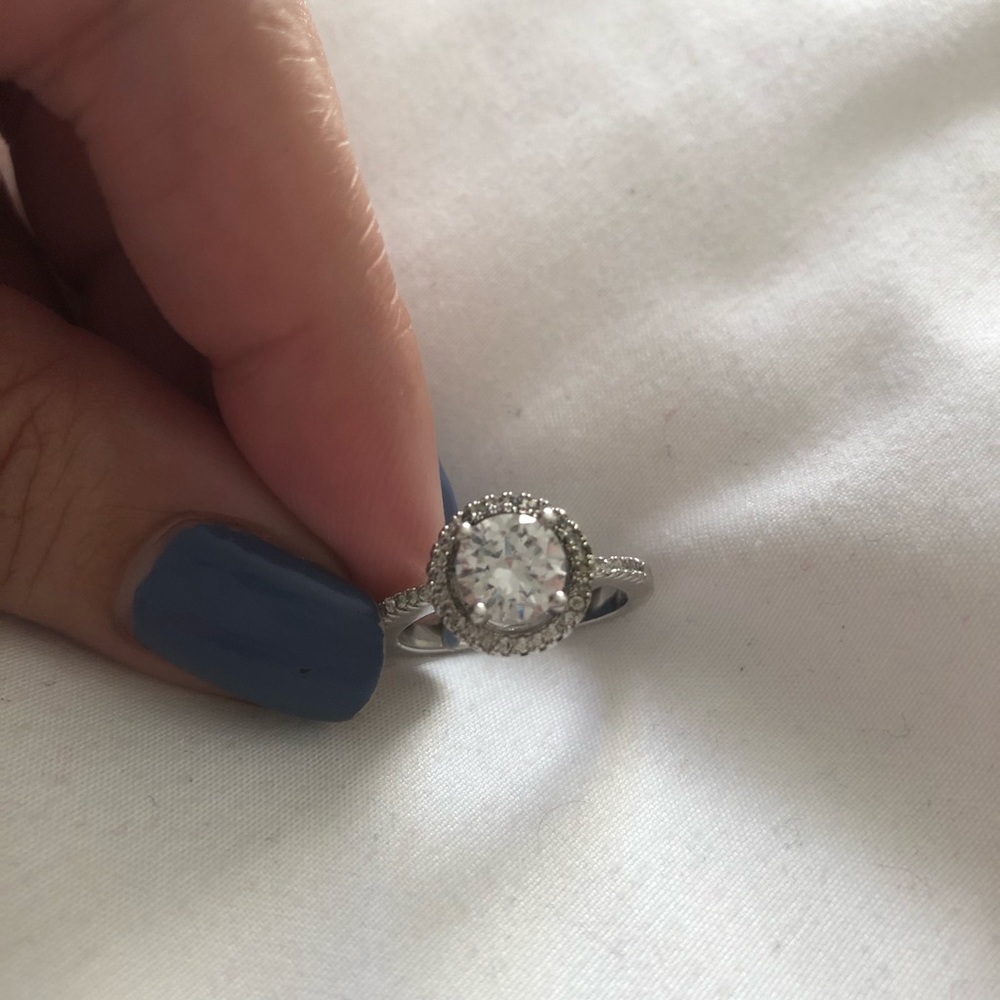 CZ costume engagement ring size 7